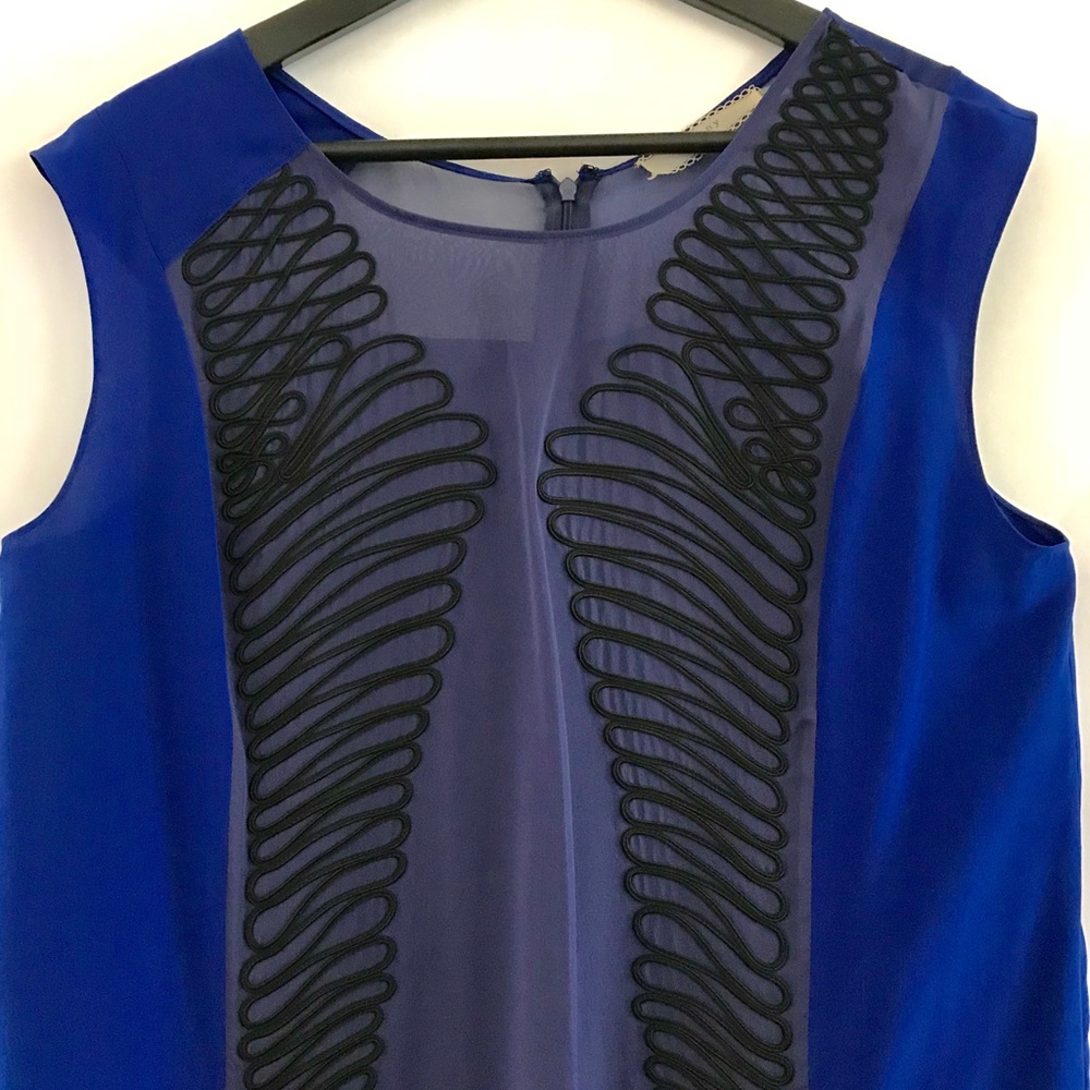 Anthropologie blue dress by Cluny, size 12